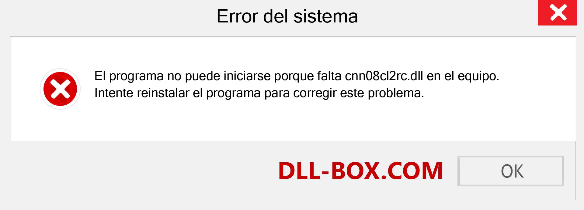 ¿Falta el archivo cnn08cl2rc.dll ?. Descargar para Windows 7, 8, 10 - Corregir cnn08cl2rc dll Missing Error en Windows, fotos, imágenes